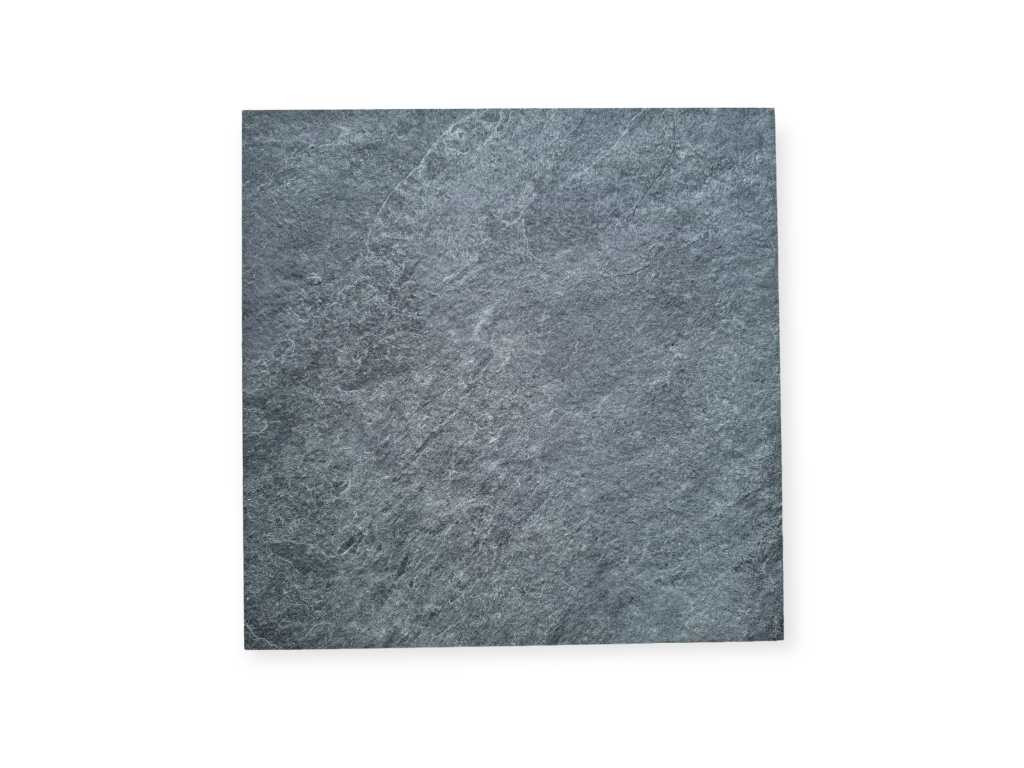Keramische tuintegel-terrastegel 60x60x2cm Qarzite Antraciet 46,08M2