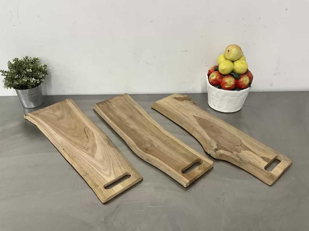 Servierbrett aus Holz (5x)