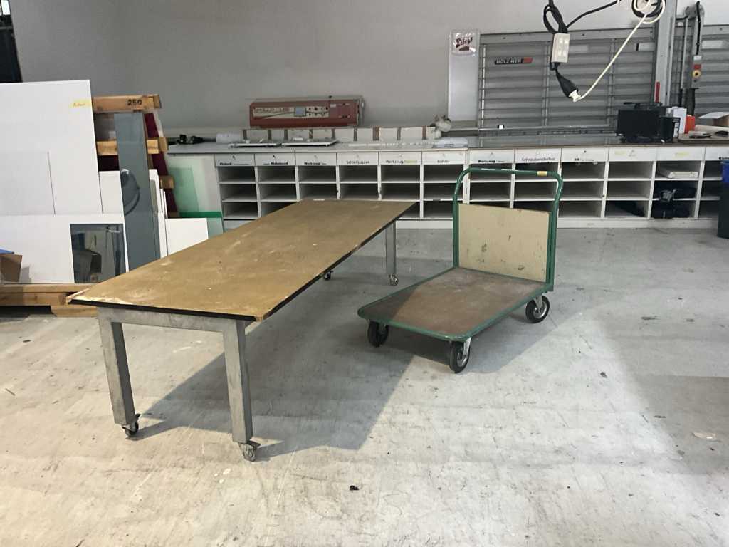 Transport trolley and work table mobile (2x)