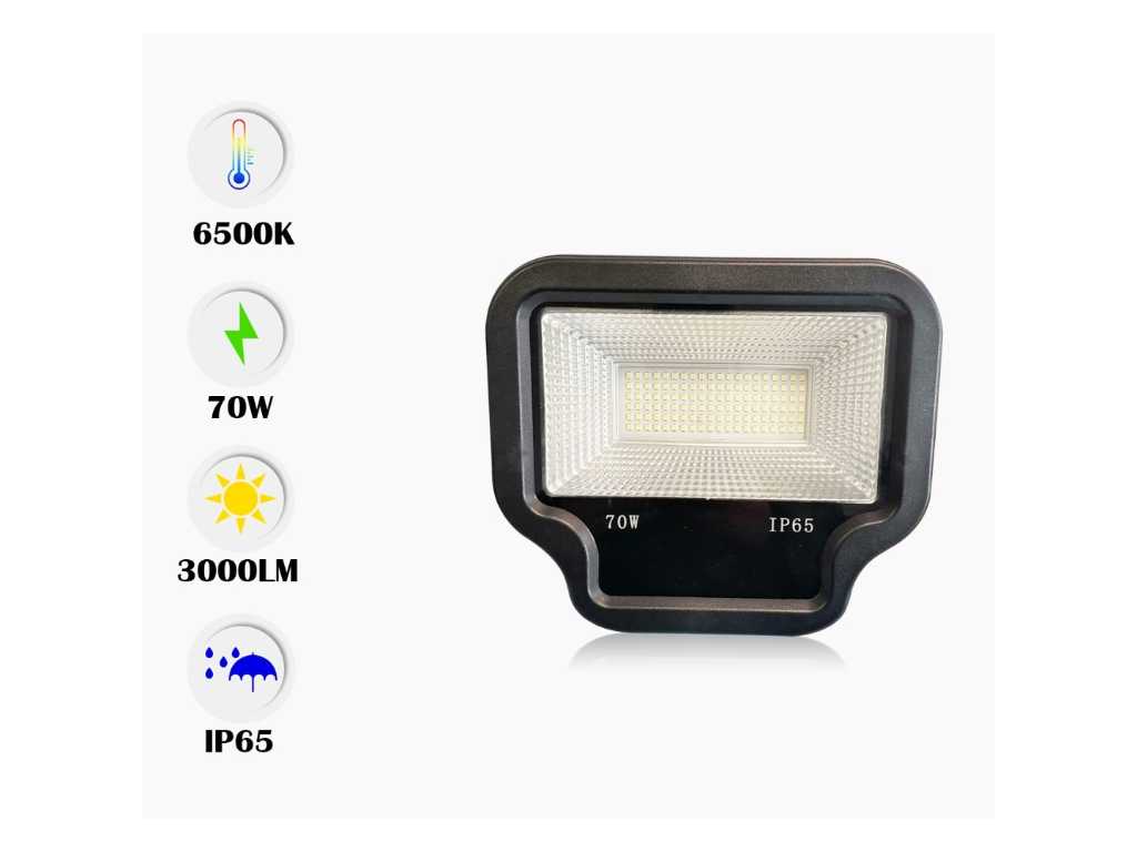 10 x LED Floodlight 70W - SMD - 6500K Cold White - Waterproof (IP65)