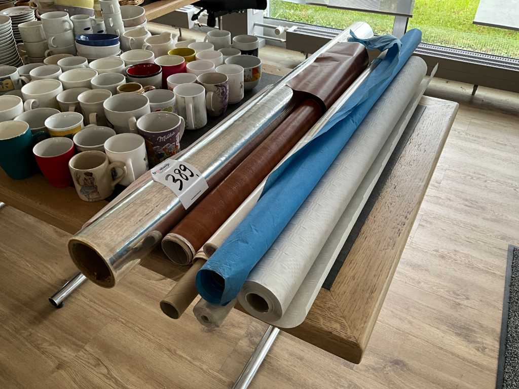 Lot of disposable tablecloths and adhesive film