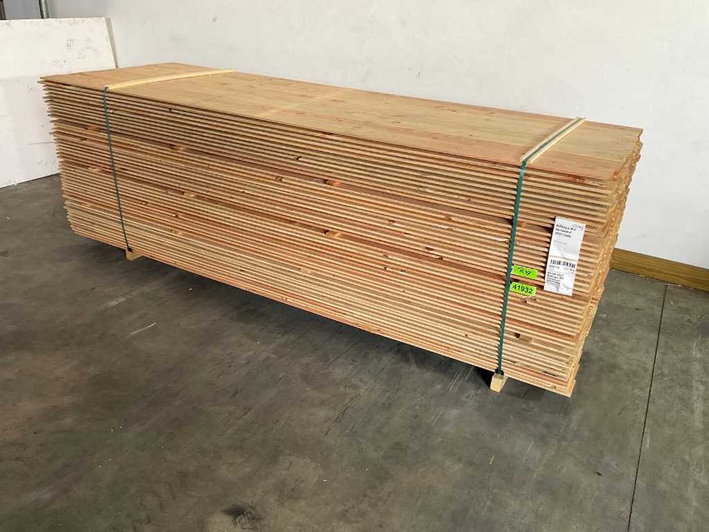 Douglas fir plank half wood 300x14x2 cm (100x)