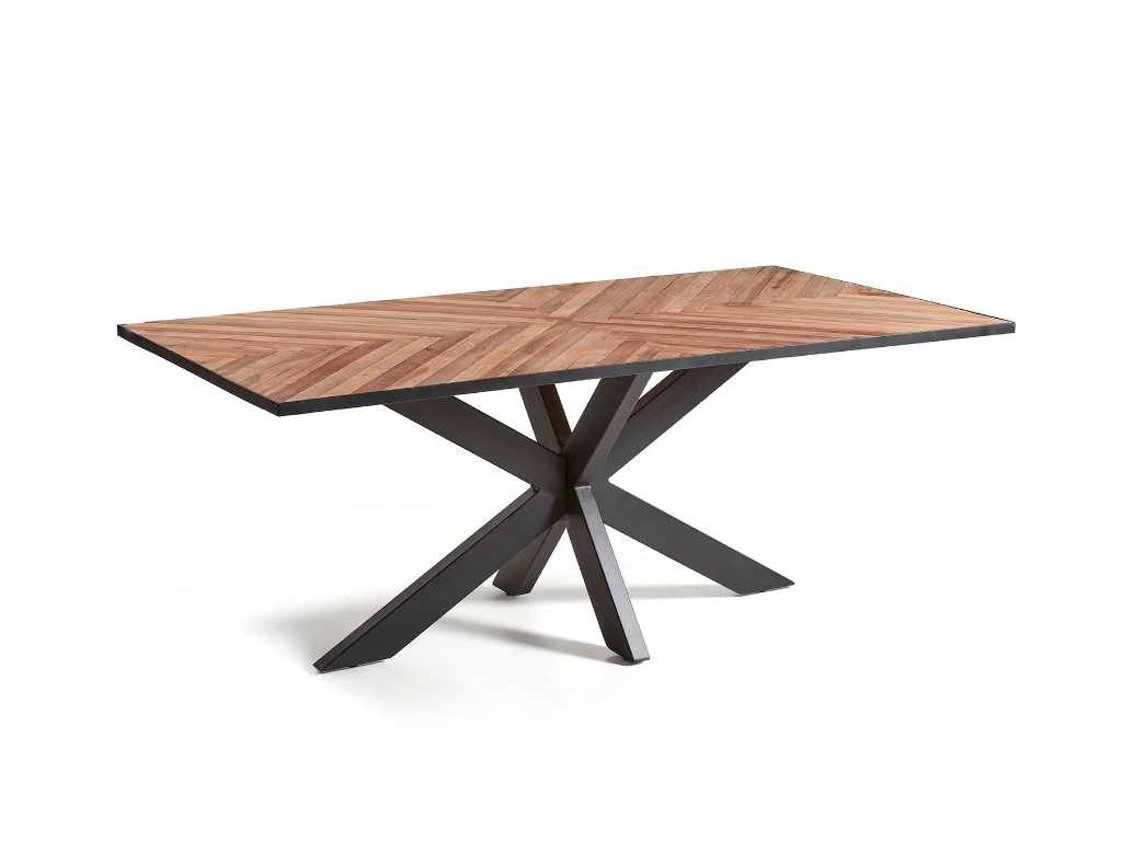 Rechthoekige tafel ALICANTE 180 cm in massief hout
