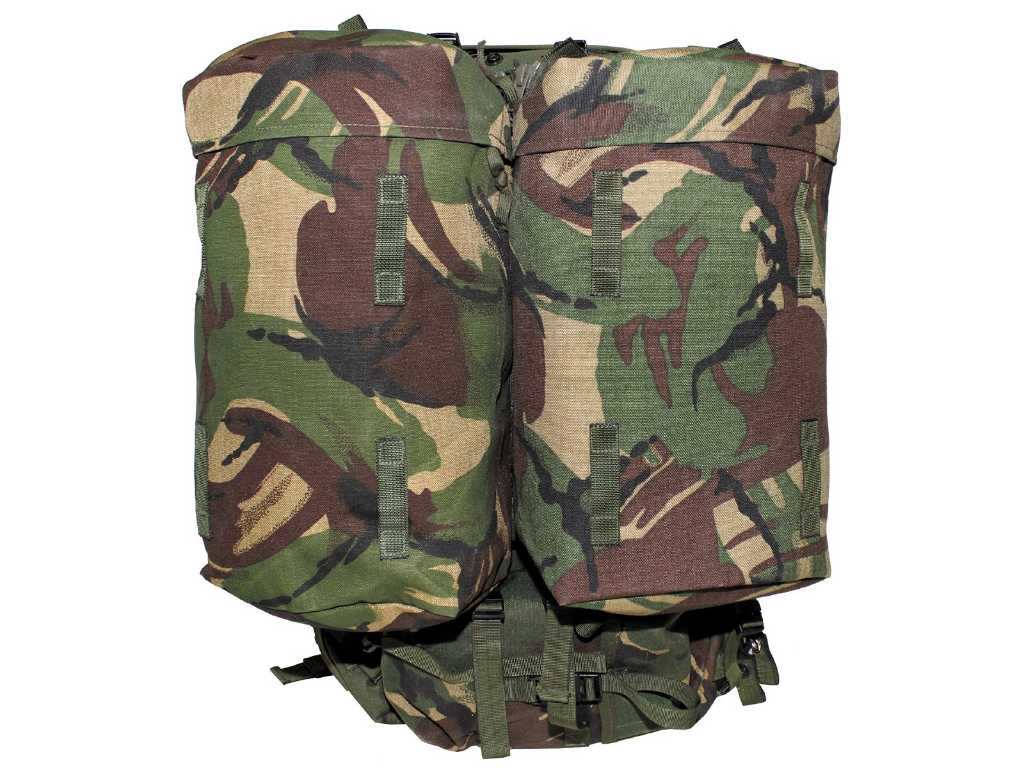 British army dual radio carrier backpack PLCE incl. Daypack sidebags and harness DPM Camo