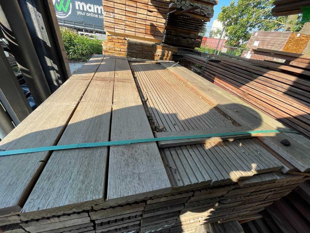 Guyana Ipé hardwood decking boards 21x120mm, length 155cm (133x)