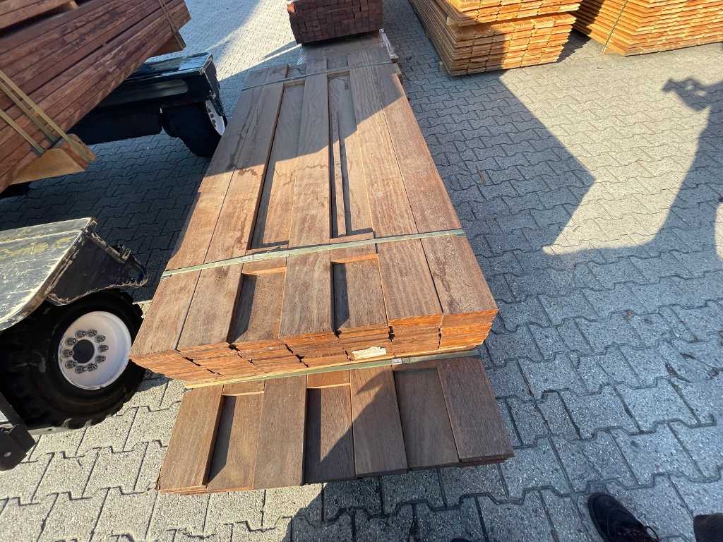 Black Kabbes prime hardwood planks planed 21x145mm, length 75/215cm 60/245cm (135x)