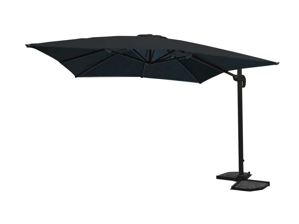 Umbrelă suspendată Negru 300x300 cm