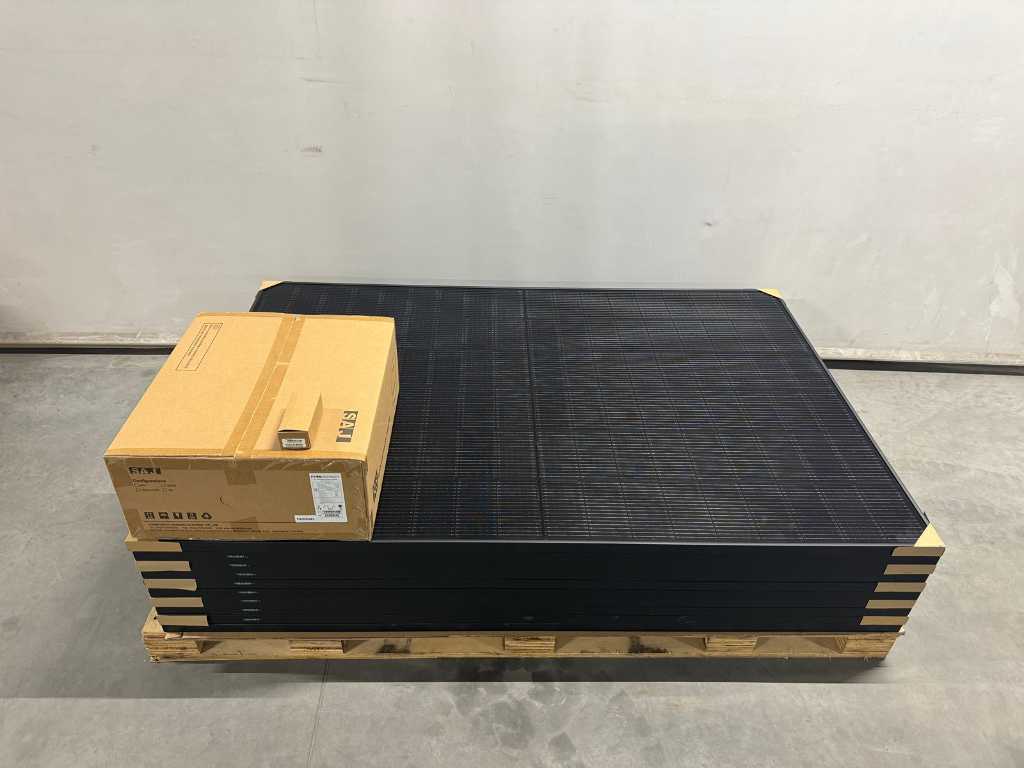 QN - ensemble de 10 panneaux solaires entièrement noirs (420 wp) avec onduleur SAJ 4.0 avec wifi (1 phase)