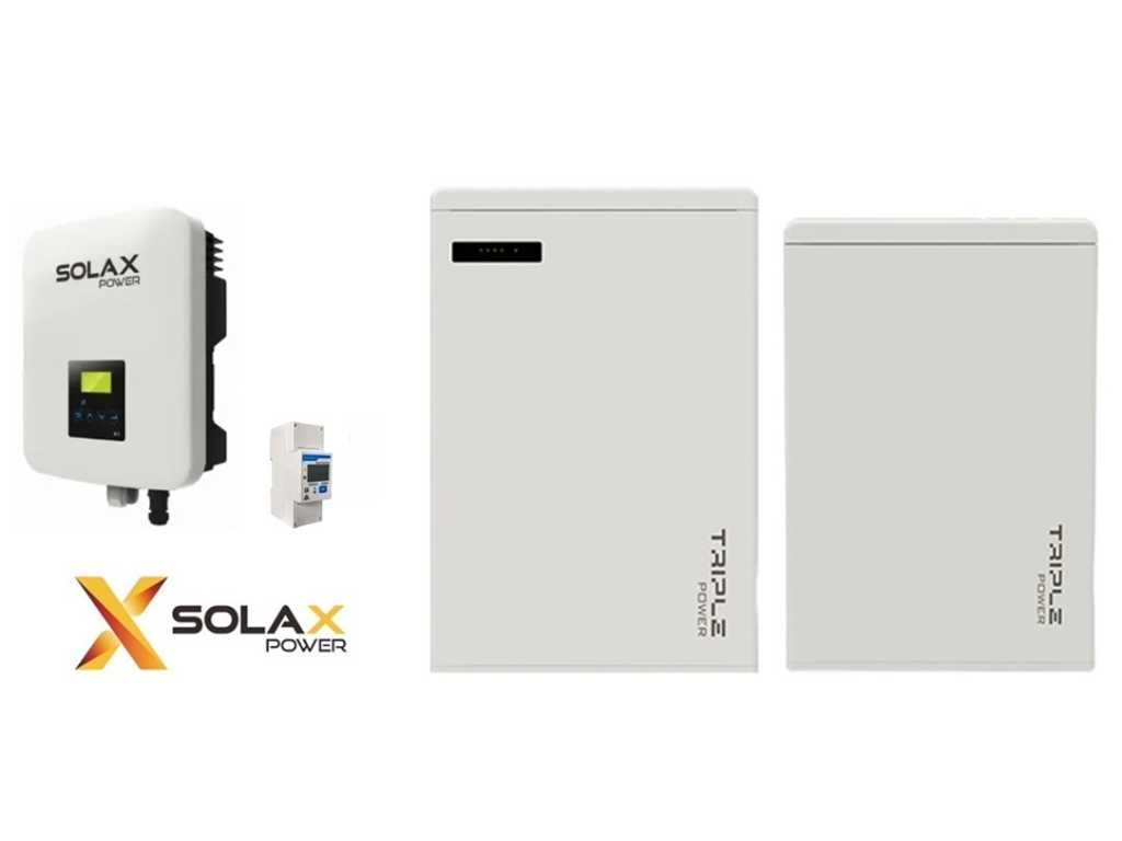 SolaX Retrofit X1 FiT 3.7 + batterie domestique Solax 5.8 kWh + unité esclave 5.8 kWh (total 11.8 kWh) pour panneaux solaires de stockage sur batterie