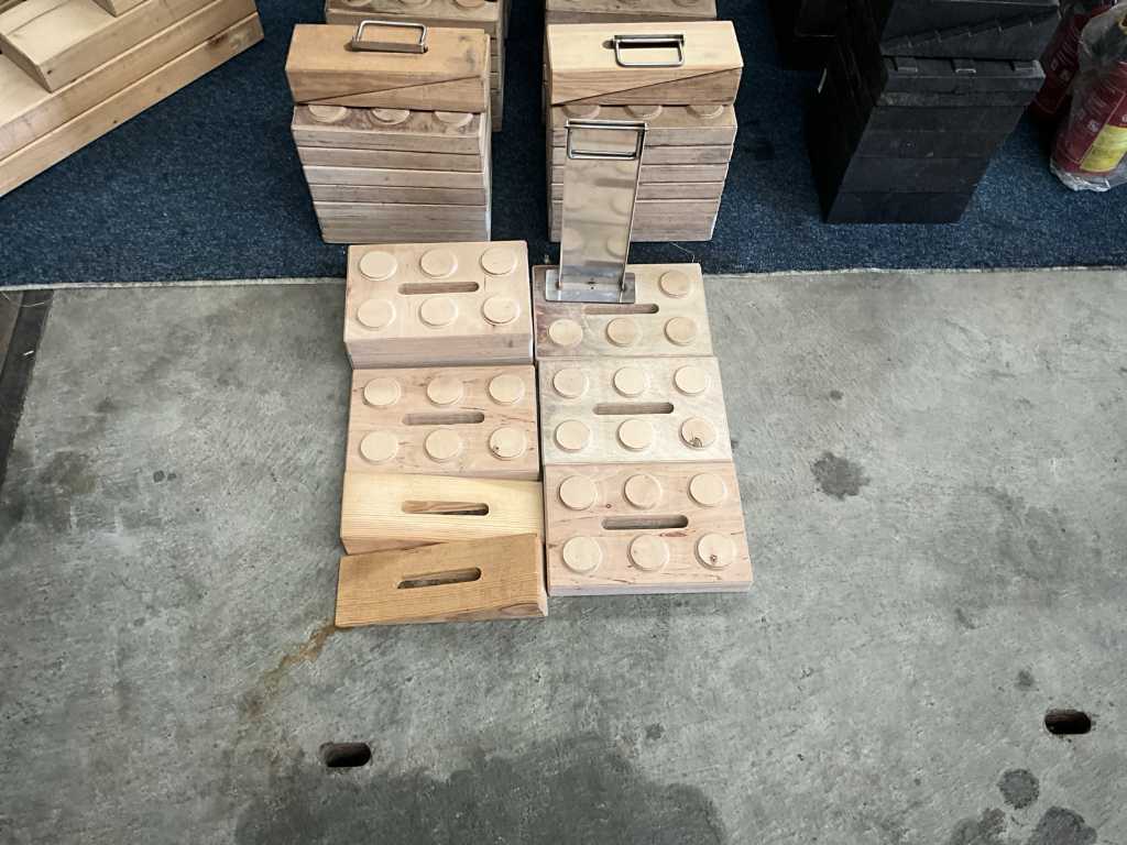 houten lock block set (7x)