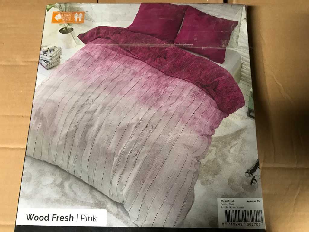 Wood Fresh Pink 240/200 - dekbedovertrek (8x)
