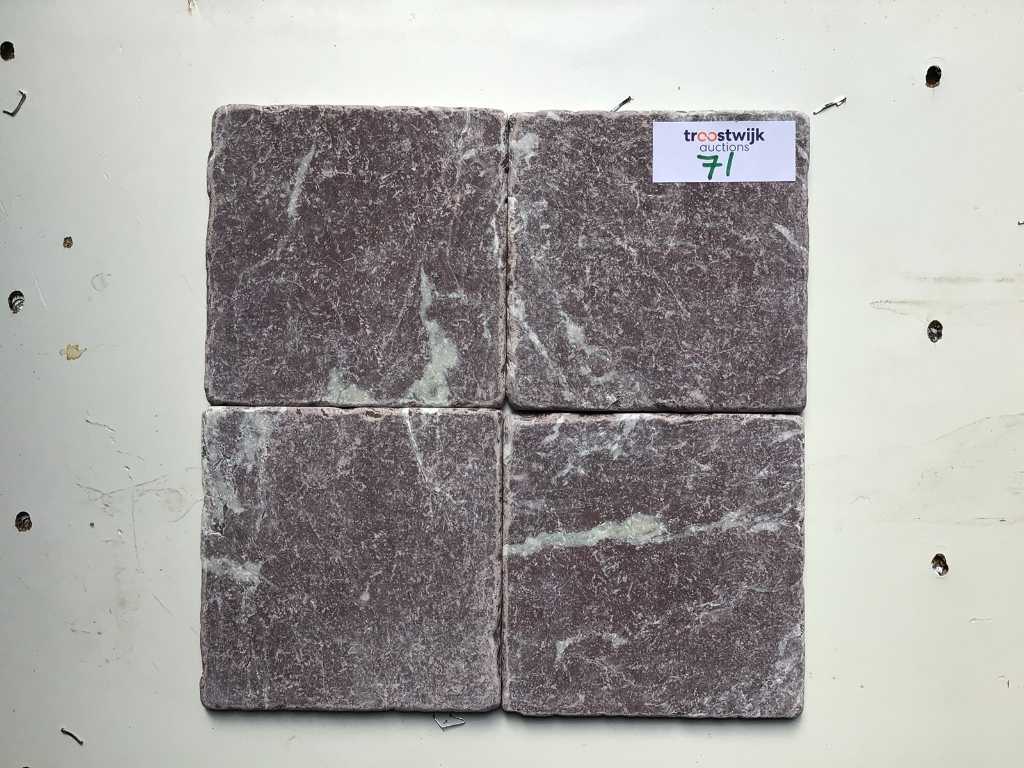 Natural Stone Marble Bordeaux Tiles 50 m²