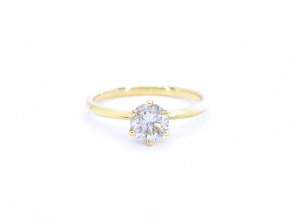 Verlovingsring met een diamant van 1.00 carat in 18 karaats goud