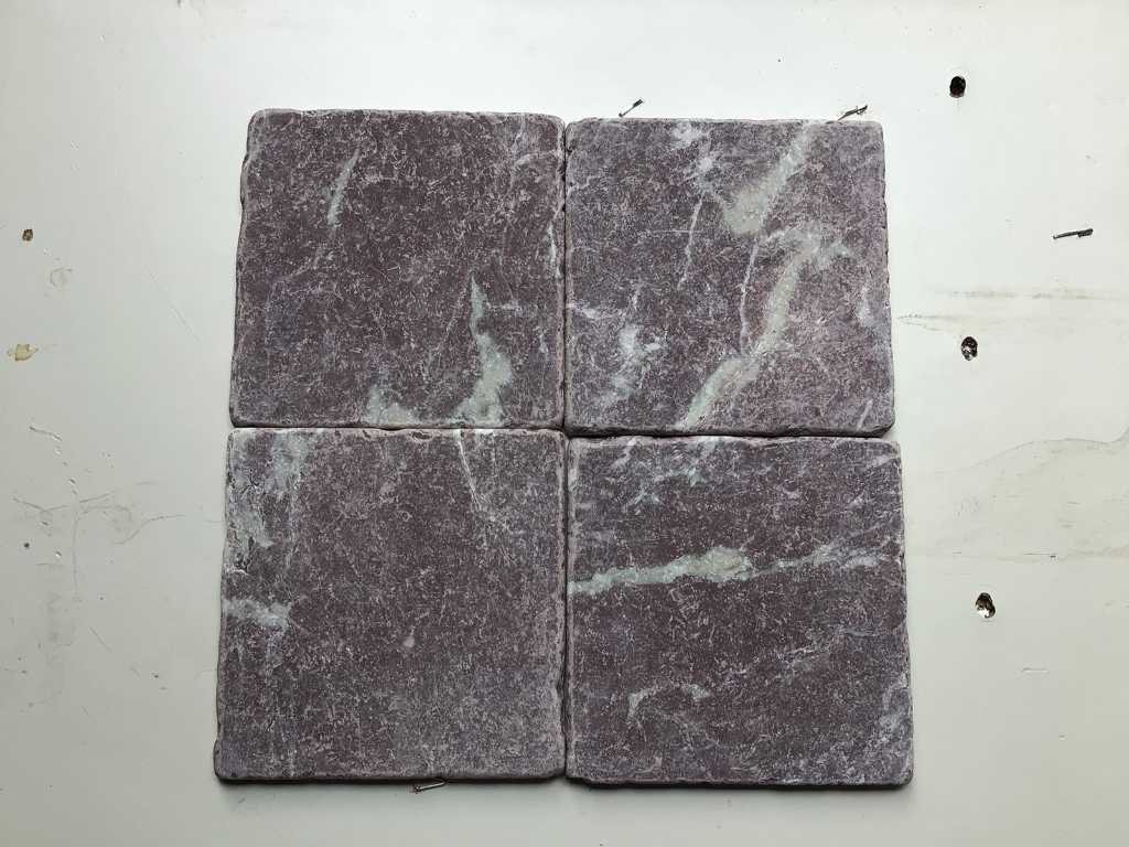 Natural Stone Marble Bordeaux Tile 50 m²
