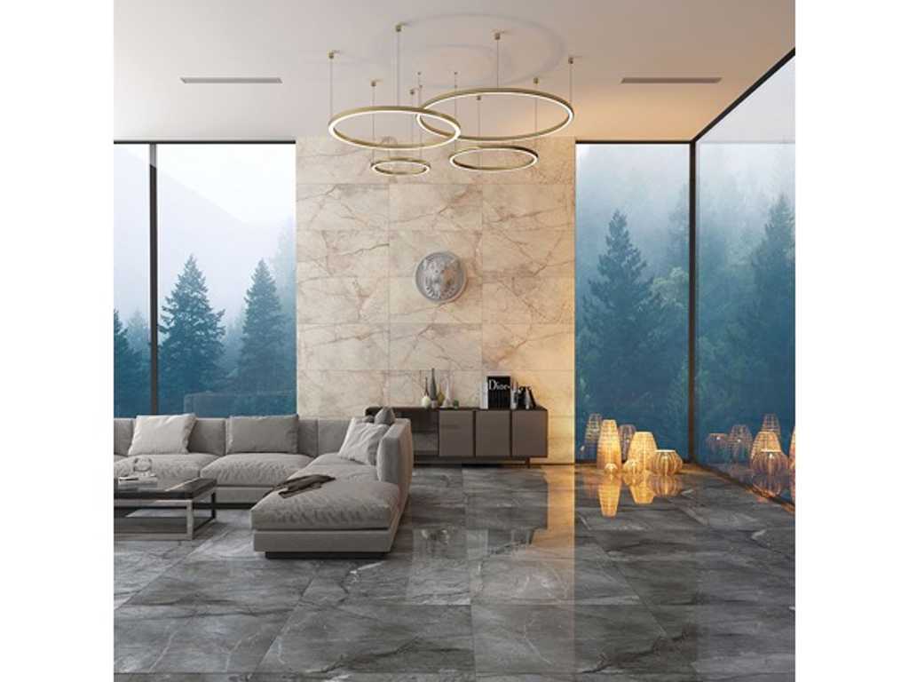 Root Silver Polished Tile 60 m²