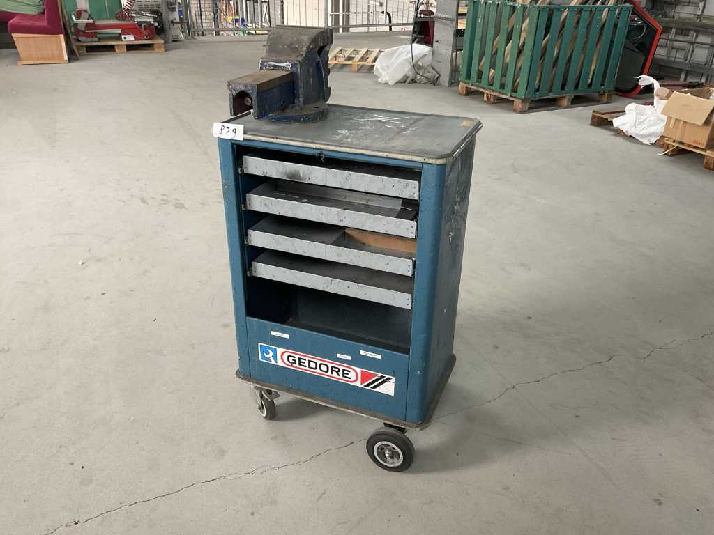 Gedore Tool trolley with vice