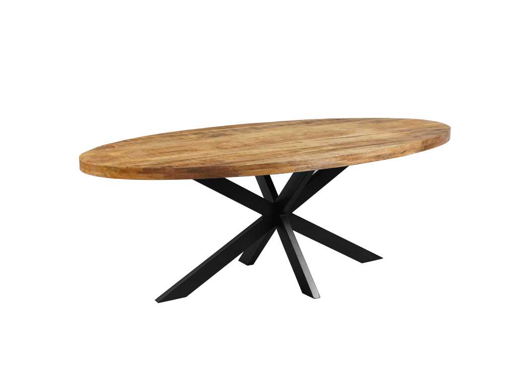 Tafel SPIDER ovaal 230 cm in massief hout
