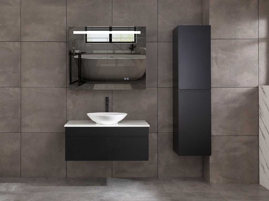 bathroom furniture 100cm matt black