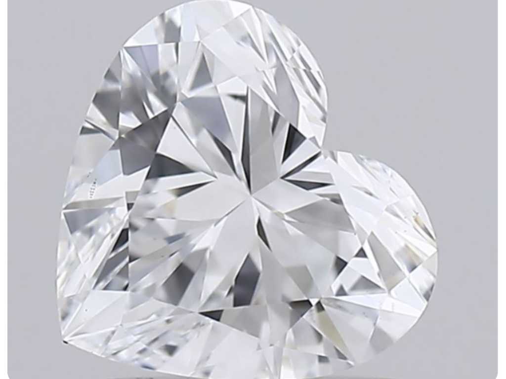 Diamond - 0.72 carats Heart shape cut diamond (certified)