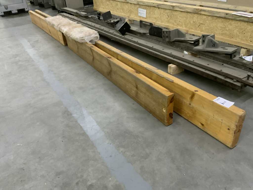 Van De Wiele houten loopplank voor tapijt weefmachine (2x)