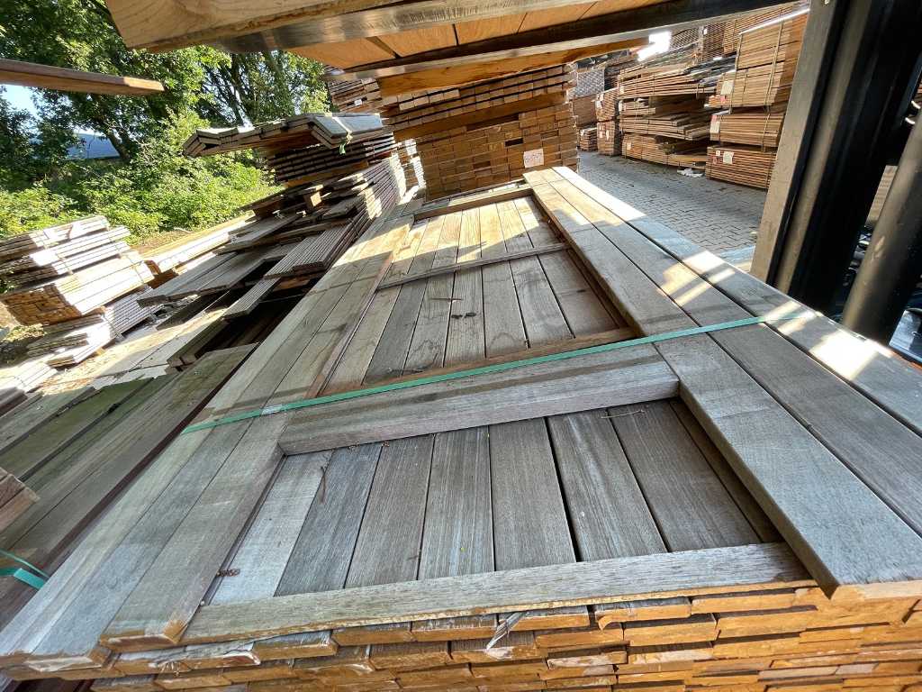 Ipé hardwood planks planed 21x70mm, length 185cm (214x)