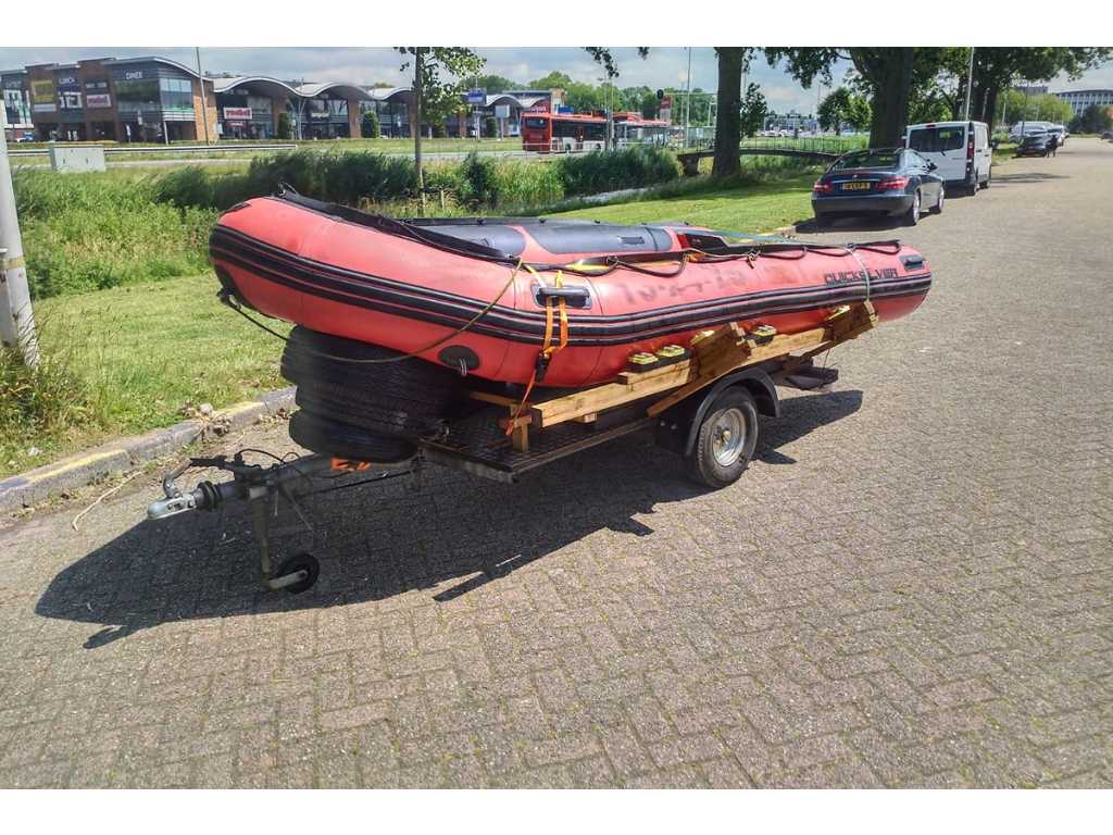 Quicksylver Inflatable boat with trailer!