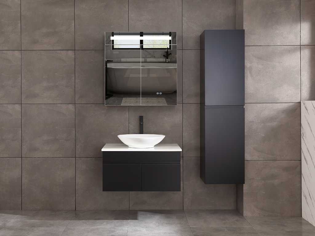 bathroom furniture 80cm matt black