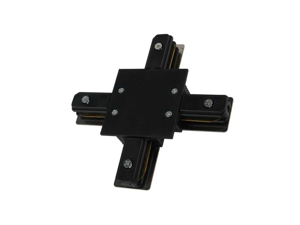 5 x Connection Form X for 1-Phase 2-Wire Rail System (Black) 
