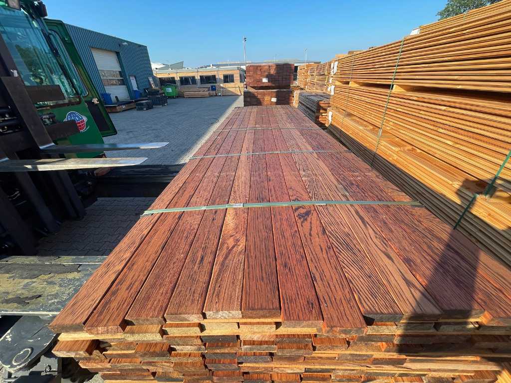 Walaba hardwood planks 21x65mm, length 300cm (146x)