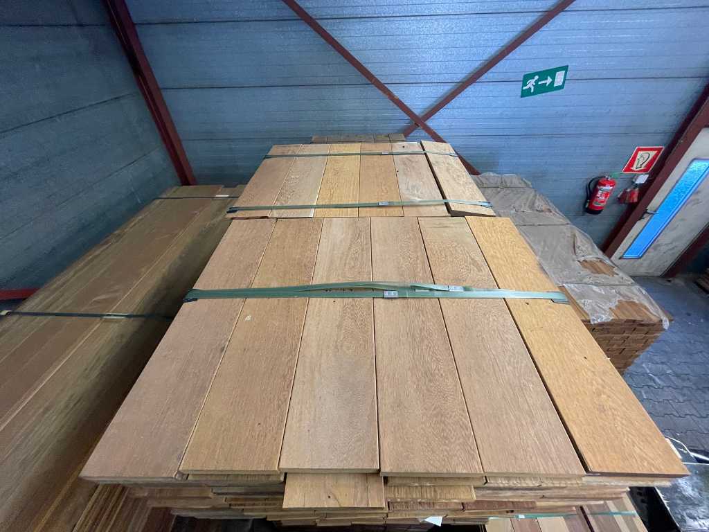 Pakoeli hardwood planks planed 21x145mm, length 36/65cm 12/125cm 12/185cm 12/215cm 12/275cm (82x)