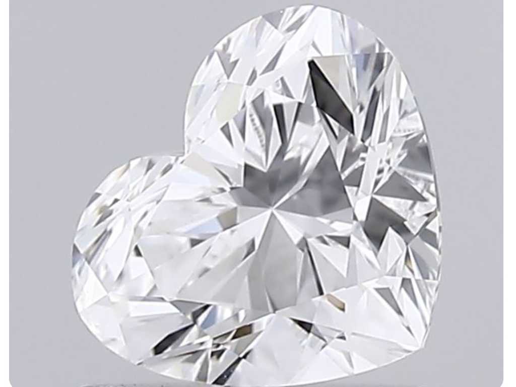 Diamond - 1.01 carats Heart shape cut diamond (certified)