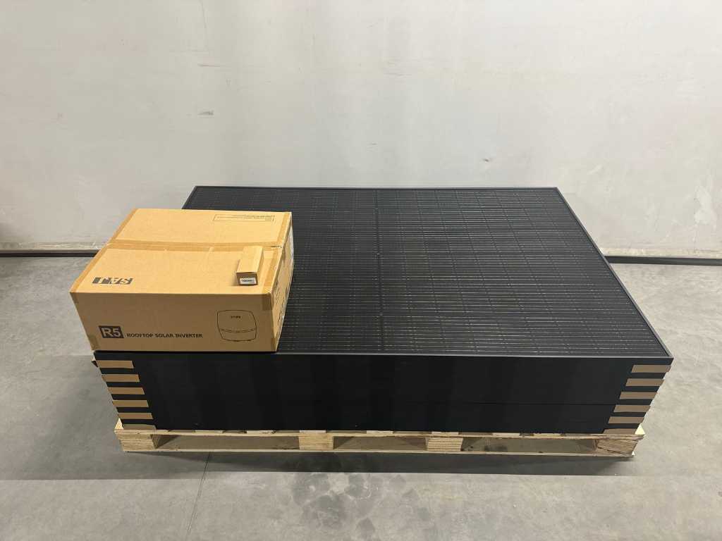 Cecep - zestaw 12 paneli słonecznych full black (410 wp) z falownikiem SAJ 4.0 z wifi (1-fazowy)