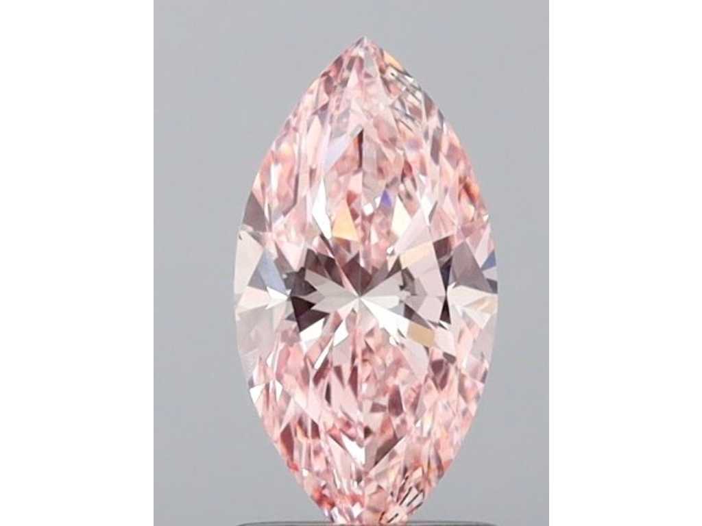 Diamond - 1.08 carats Marquise cut pink diamond (certified)