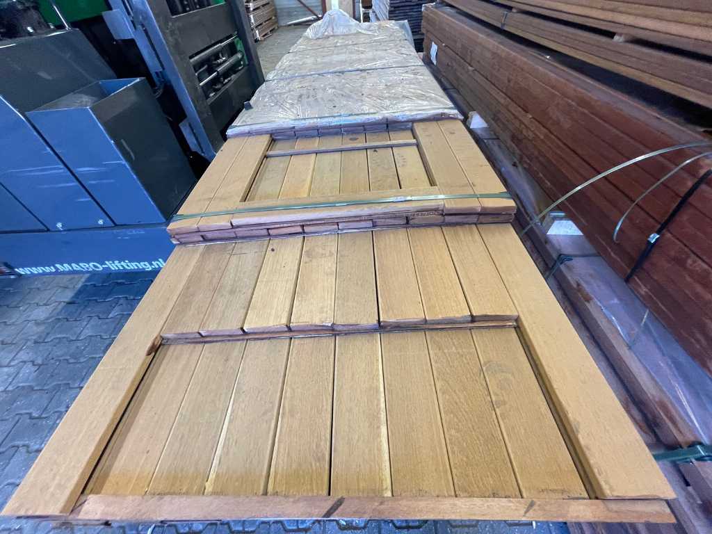 Pakoeli hardwood planks planed 21x95cm, length 23/430cm 14/490cm 33/460cm (70x)