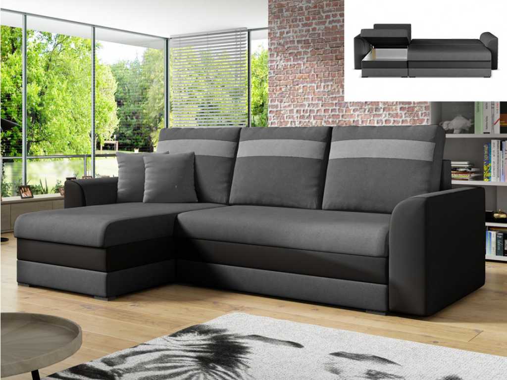 Reversible and convertible corner sofa 