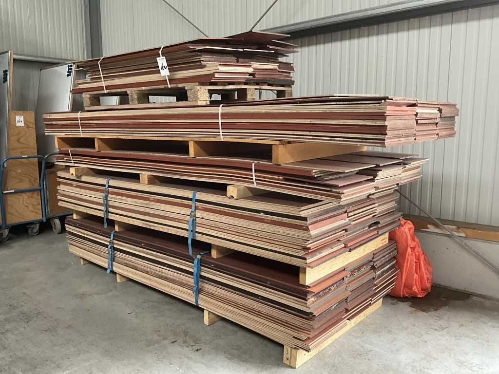 Batch of concrete plywood sheets